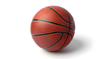 Obraz premium Basketball isolated on a white background as a sports and fitness symbol: A basketball isolated 