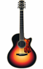 Naklejka premium Detailed Vector Illustration of Acoustic Guitars Showcasing Polished Wood Finish and Craftsmanship for Musical Performances