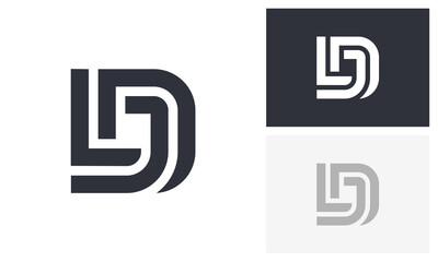D logo, letter d, initial d logo design
