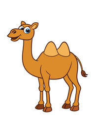 A camel cartoon character design illustration