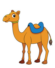 A camel cartoon character design illustration