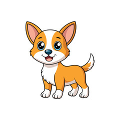 Cartoon color cute cat vector isolated on white background.