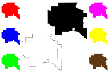 Cascade County, Montana (U.S. county, United States of America, USA, U.S., US) map vector illustration, scribble sketch Cascade map