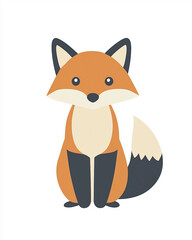 Obraz premium Bushy tailed fox logo. 4k full hd animal logo isolated on white background