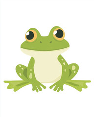 Obraz premium light green spotted wild desert cartoon toad. 4k full hd reptile illustration design art isolated on white background