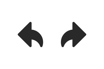 Arrows forwarded and reply illustration for User Interface. Cyberspace symbols. Vector icons in flat style