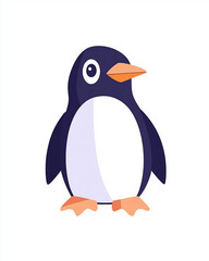Fototapeta premium Baby penguin logo. 4k full hd animal logo design art isolated on white background