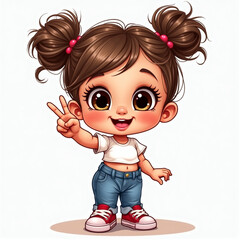 little girl with heart