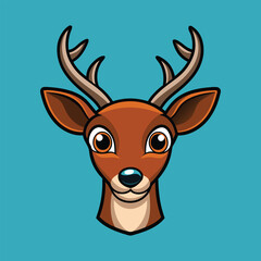  white illustration of a stags head perfect for adding a touch of nature and elegance to your designs