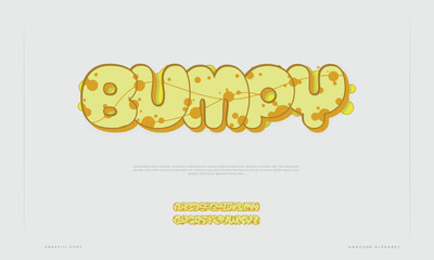 Graffiti font text effect, spray and street text style