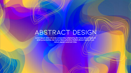 Abstract Futuristic Vector Background with Liquid Shapes and Lines. Modern Colorful Gradient Wallpaper. Trendy Digital Design for Your Poster, Banner, Template, Web Page.