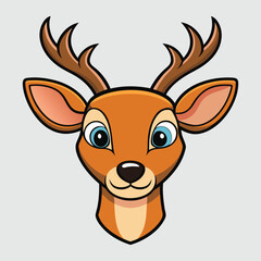  white illustration of a stags head perfect for adding a touch of nature and elegance to your designs