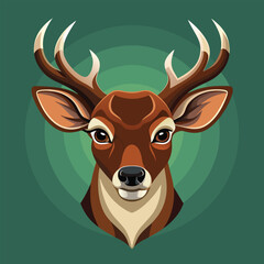  white illustration of a stags head perfect for adding a touch of nature and elegance to your designs