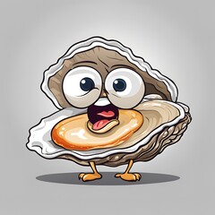funny oysters cartoon, generative ai