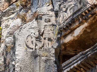 Architecture detail, Myra Roman ruins, Örenyeri, Demre, Turkey