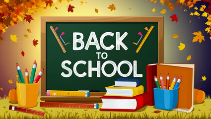 A "Back to School" scene captured through photography with a 50mm lens.