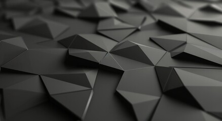 Abstract Black Geometric Wall Design With Triangular Shapes and Textures