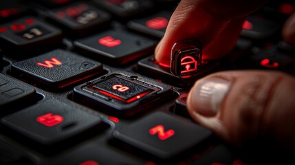 Obraz premium AI, Machine learning, robot hand ai artificial intelligence assistance human touching on big data network connection Lock icon and internet network security technology. ai generated