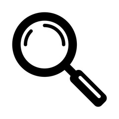 Magnifying glass icon, magnifier or loupe sign. Web search icon.