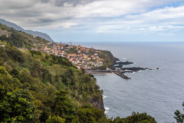 View from the viewpoint of the city of Seixal on Madeira Island