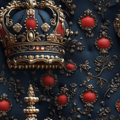 Royal Majesty - Seamless Regal Crown Pattern
