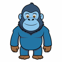 Cute and cool Gorilla Art vector illustration