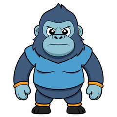 Cute and cool Gorilla Art vector illustration