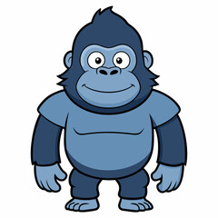 Cute and cool Gorilla Art vector illustration