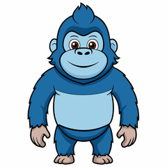 Fototapeta premium Cute and cool Gorilla Art vector illustration