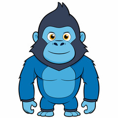 Cute and cool Gorilla Art vector illustration