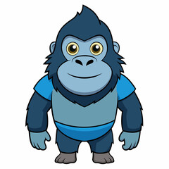 Cute and cool Gorilla Art vector illustration