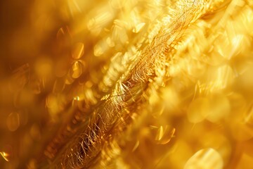 Gold Blur. Defocused Photo of a Vibrant Colored Circle with a Bright Shine