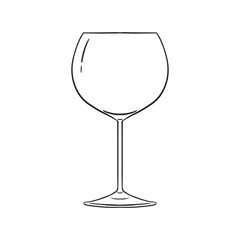 Hand drawn Drinking Glass Illustration