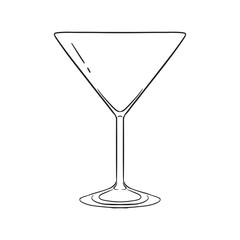 Hand drawn Drinking Glass Illustration