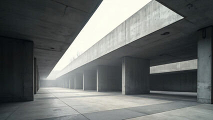 Obraz premium brutalism architecture, brutalist building