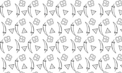 chili pepper seamless pattern