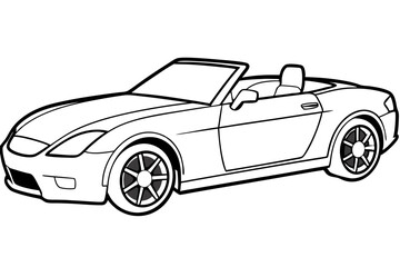 Fototapeta premium A high-end luxury convertible with clean art vector illustration