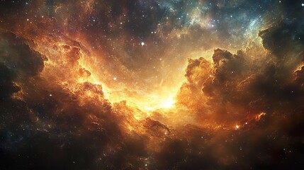 Fototapeta premium A breathtaking view of galaxies born from the Big Bang photo