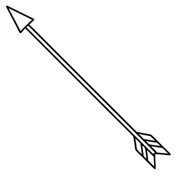 recommend clip art: Black and White Arrow Vector Illustration Linear Art Simple Outline Design Arrowhead Symbol