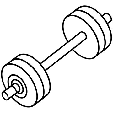 recommend clip art: Dumbbell  Vector Illustration Fitness Gym Equipment Strength Training Workout Exercise Symbol