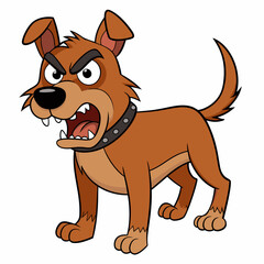 ANGRY DOG art vector illustration