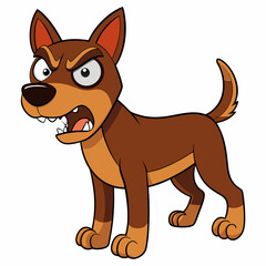 ANGRY DOG art vector illustration