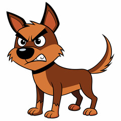 ANGRY DOG art vector illustration