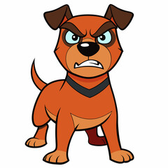 ANGRY DOG art vector illustration