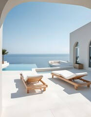 Fototapeta premium Luxury hotel swimming pool in resort..