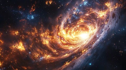 Obraz premium Galactic formations captured as the universe expands post-Big Bang photo