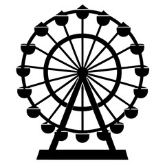 Attractive colorful ferris wheel art vector illustration