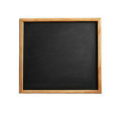 A classic black chalkboard with a wooden frame, perfect for educational settings or creative displays. transparent background