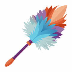 Feather duster art vector illustration