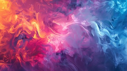 Obraz premium Vibrant Abstract Background with Organic Forms. Liquid or Smoke Wallpaper